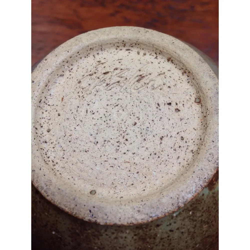 Japanese Asian Style Studio Art Pottery Stoneware Ceramic Vase Signed Epstein